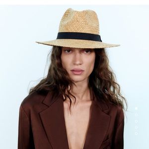 Zara Raffia Hat NWT Size M